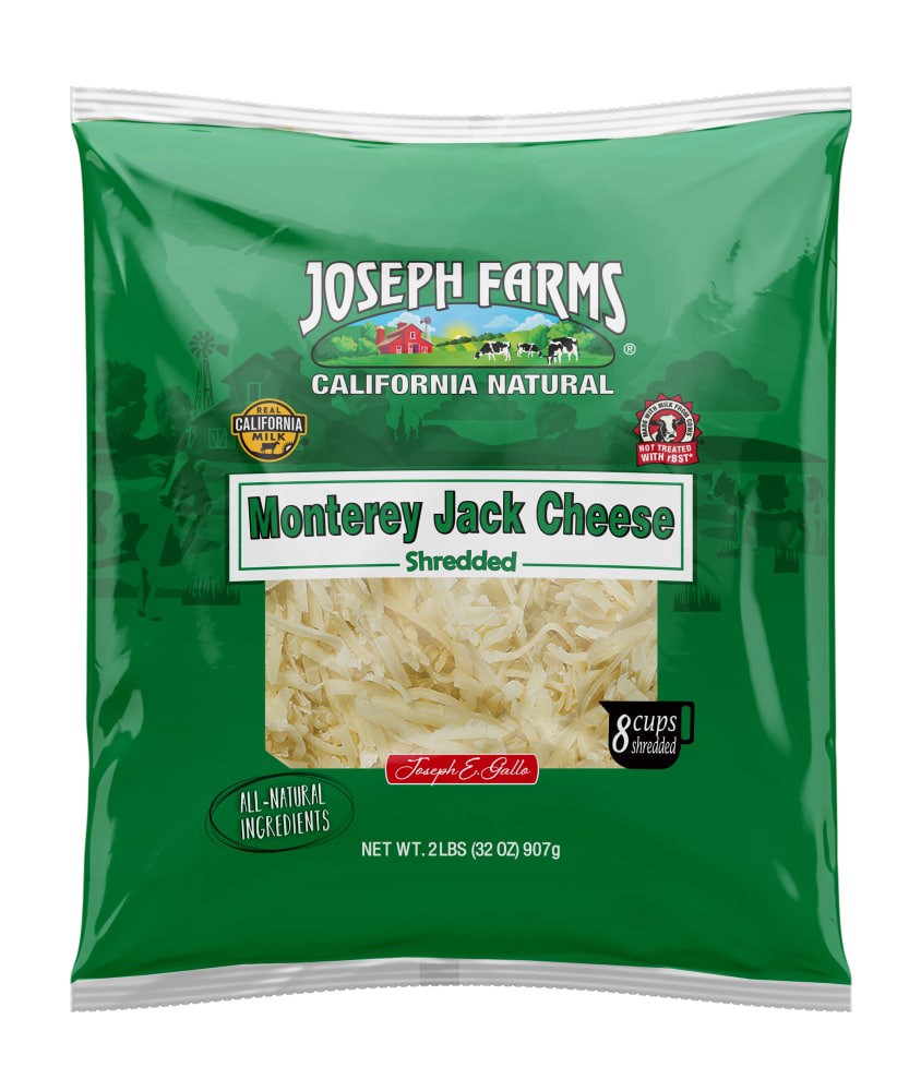 slide 1 of 1, Joseph Farms Monterrey Jack Shredded, 2 lb