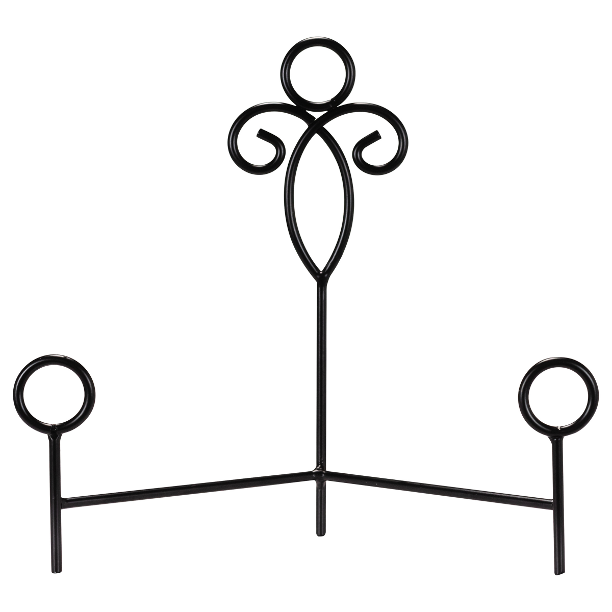 slide 1 of 5, Malden Iron Wire Display Easel With Decorative Swirl Black 8.6, 1 ct