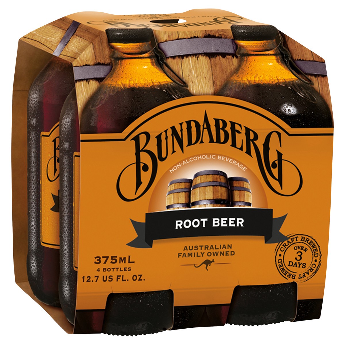 slide 1 of 3, Bundaberg Soda, Rootbeer, 4 ct