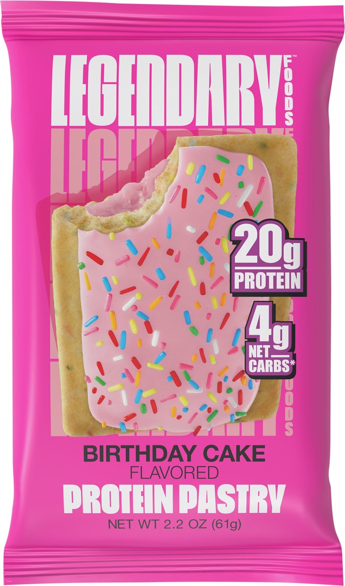 slide 2 of 2, Legendary Foods Protein Pastry - Birthday Cake, 2.2 oz Pastry, 2.2 oz