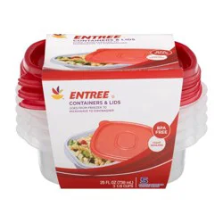 Giant Entree Containers & Lids - 3 1/8 Cups