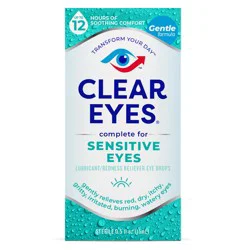 Clear Eyes Sensitive Eyes, Soothing Comfort Eye Drops 0.5 fl. Oz