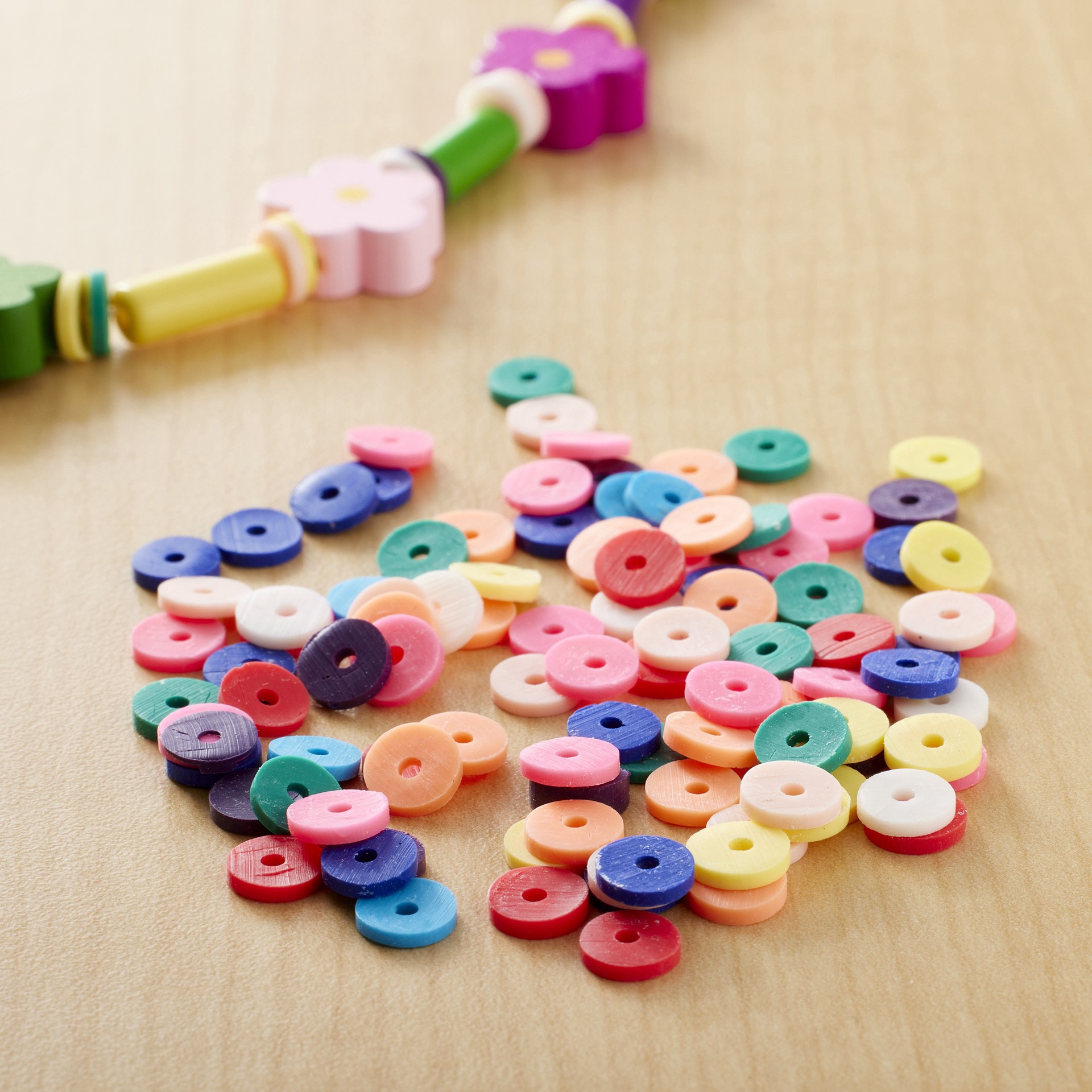 slide 3 of 4, 6mm Multicolored Clay Beads By Creatology, 6 mm