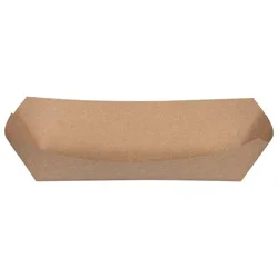 Kari-Out Hot Dog 7 Inch Paper Food Tray - 125 Each