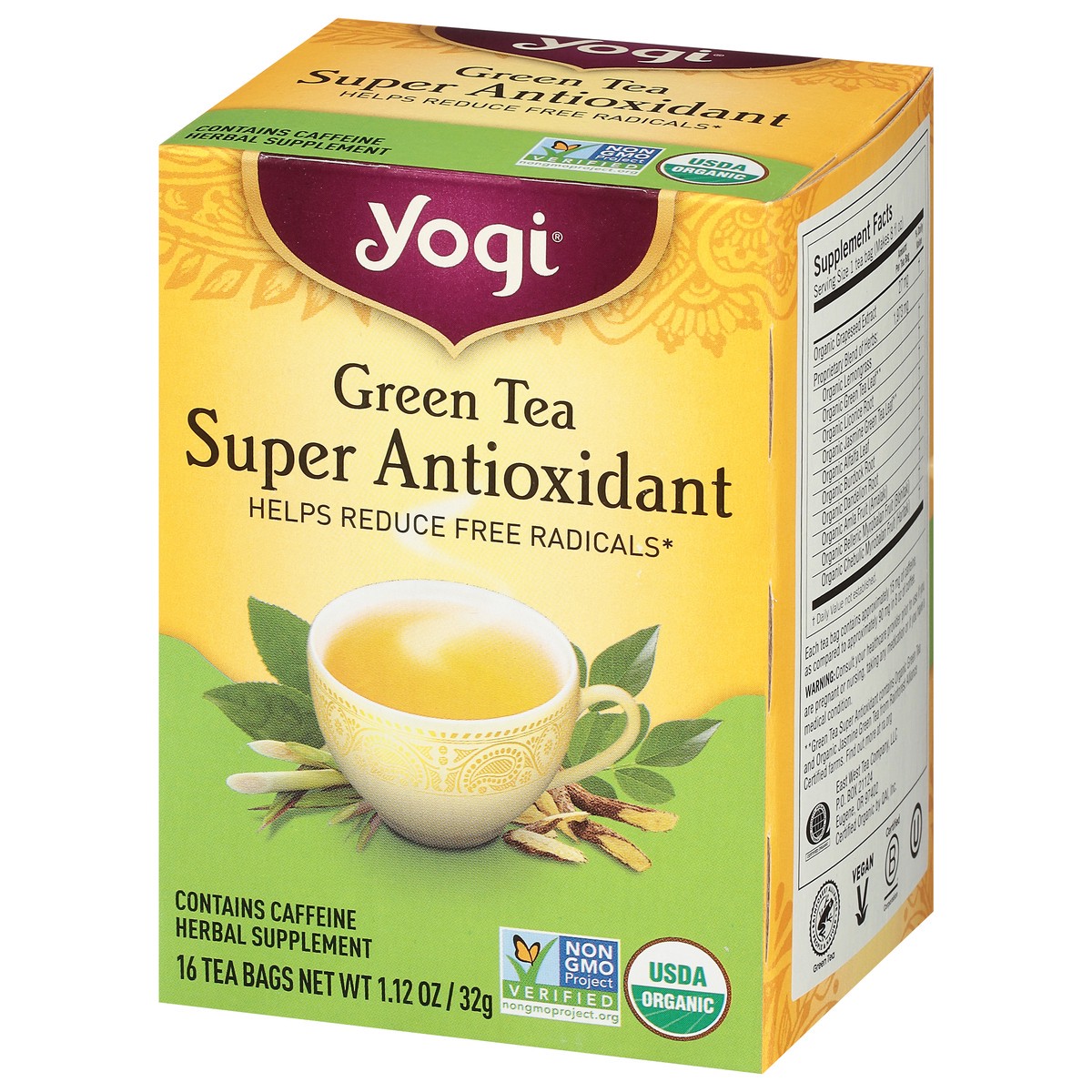 slide 5 of 9, Yogi Super Antioxidant Green Tea 16 Tea Bags, 16 ct