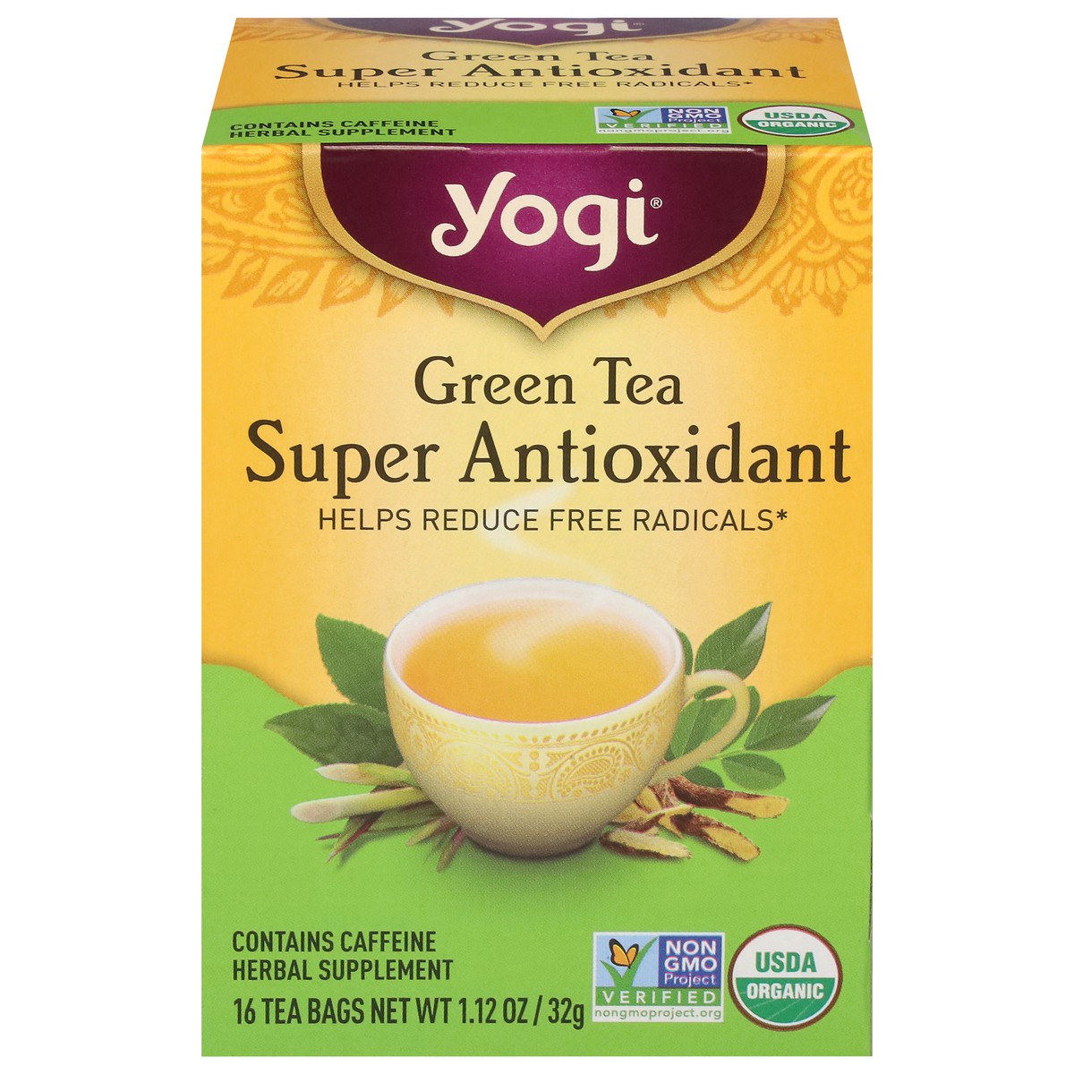 slide 1 of 9, Yogi Super Antioxidant Green Tea 16 Tea Bags, 16 ct
