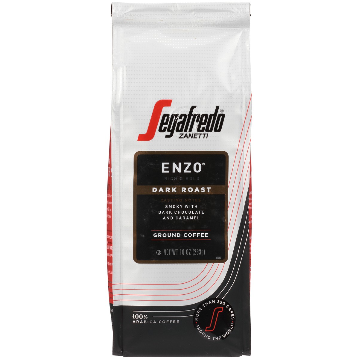 slide 1 of 9, Segafredo Zanetti Enzo Dark Roast Ground Coffee 10 oz. Bag, 10 oz