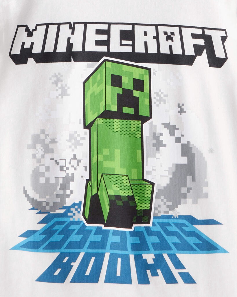 slide 3 of 4, Carter's Boys 3-Pack Minecraft® Print Long-Sleeve Tops - Green/White Green/White/Heather 12, 1 ct