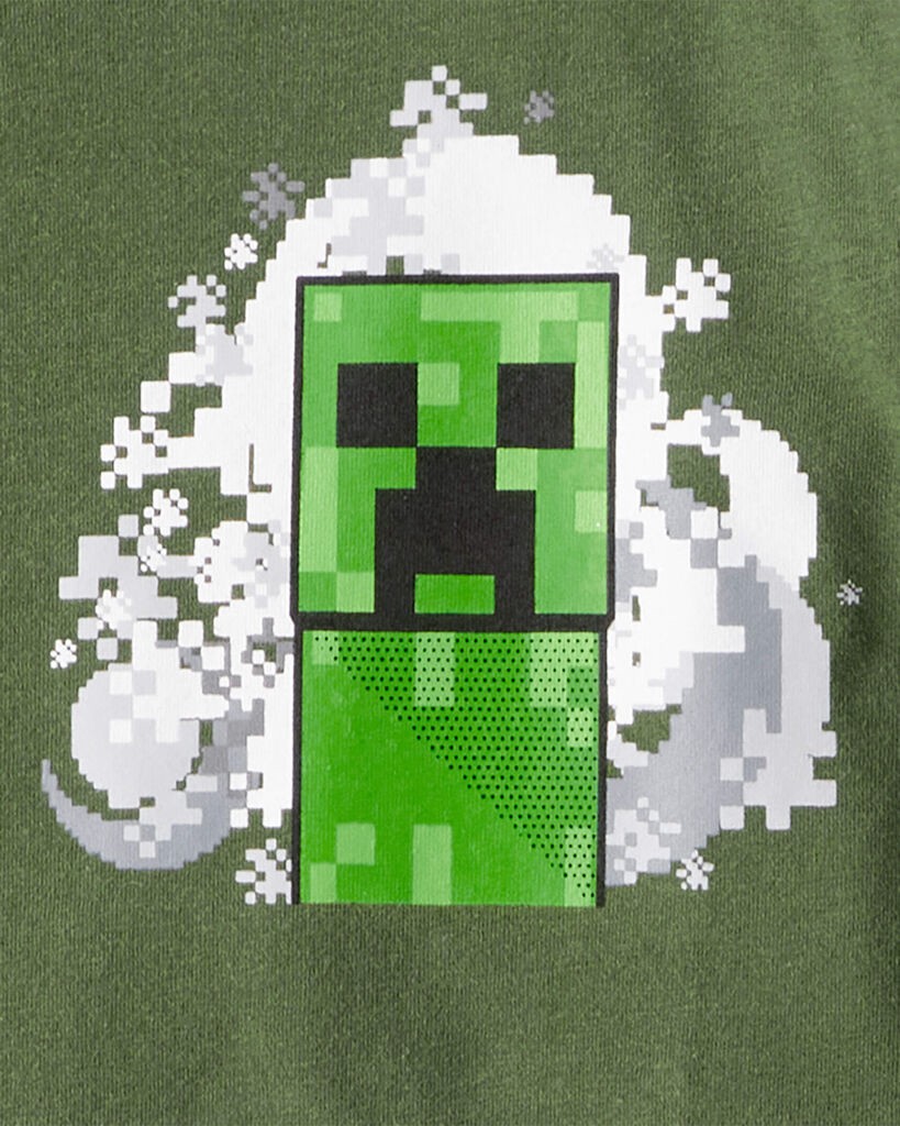 slide 2 of 4, Carter's Boys 3-Pack Minecraft® Print Long-Sleeve Tops - Green/White Green/White/Heather 12, 1 ct