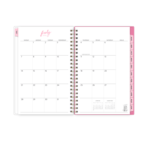 slide 4 of 5, 2024-2025 Blue Sky Weekly/Monthly Planning Calendar, 5"" X 8"", Paris From The Rooftops, July To June, 147463, 1 ct