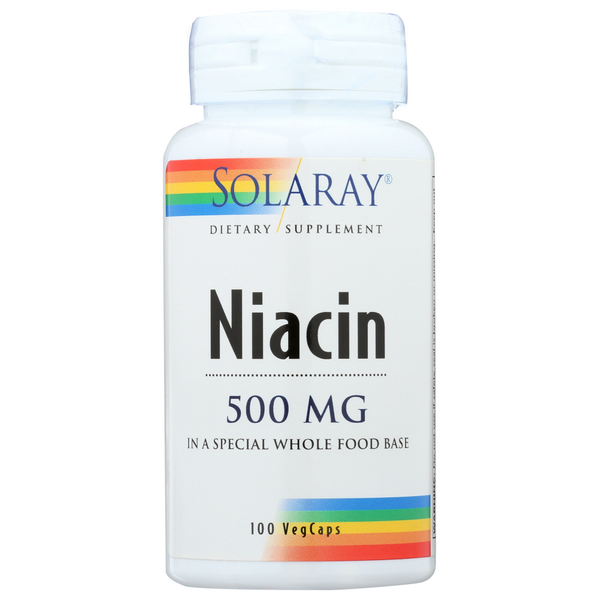 slide 1 of 1, Solaray Niacin 500mg, 100 ct