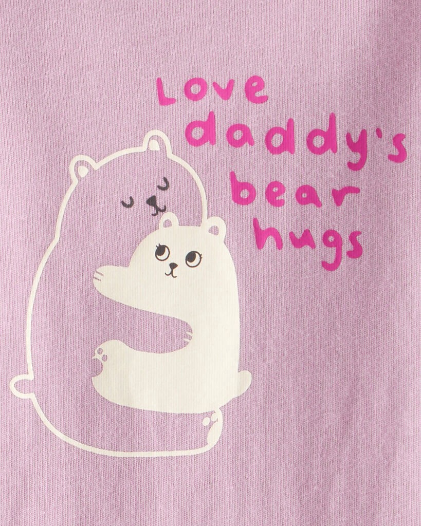 slide 2 of 2, Carter's Baby Girl Bear Hugs Long-Sleeve Graphic Bodysuit - Pink Pink NB, 1 ct