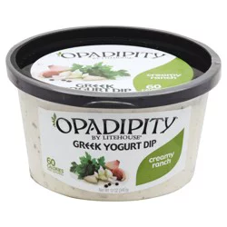 Litehouse Opadipity Creamy Ranch Greek Yogurt Dip 12 oz. Plastic Tub; Litehouse Opadipity Creamy Ranch Greek Yogurt Dip 12 oz. Plastic Tub