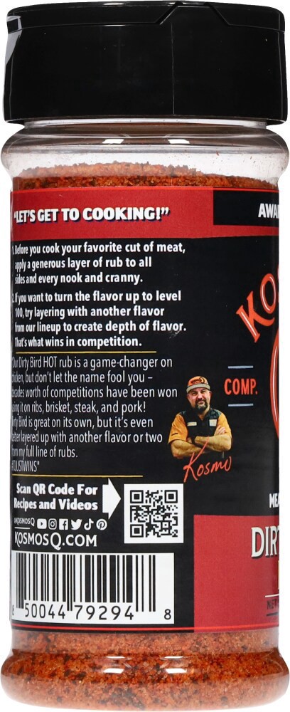 slide 2 of 2, Kosmos Q® Dirty Bird Hot Dry Rub, 5.4 oz