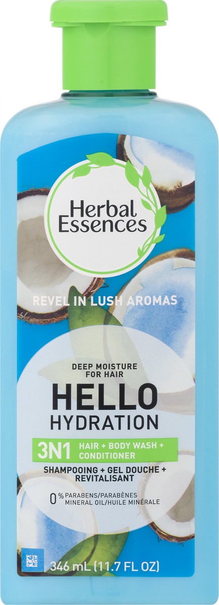 slide 3 of 9, Herbal Essences Hello Hydration 2IN1 Shampoo Conditioner, Moisture for Hair 11.7 fl oz, 11.7 fl oz