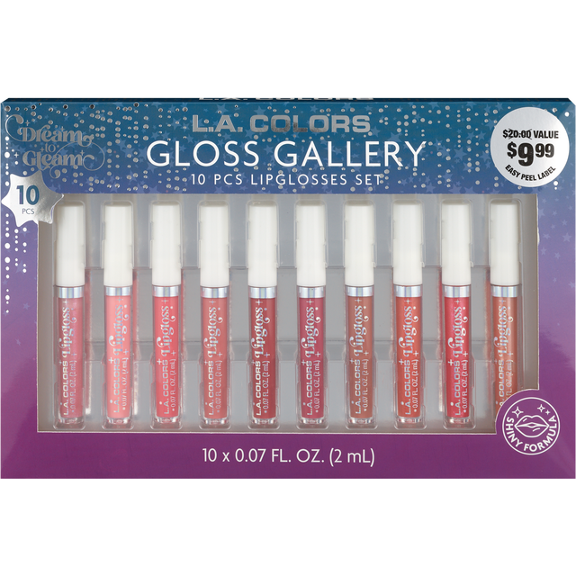slide 1 of 1, LA COLORS L.A. Colorsâ 10 Pcs Gloss Gallery Set Display, 1 ct