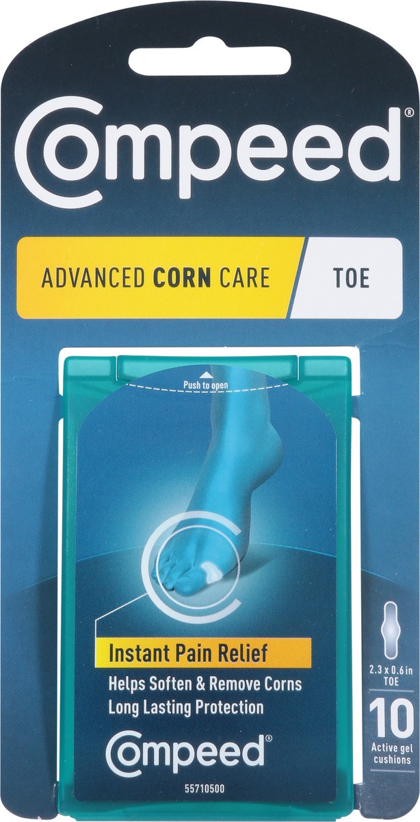 slide 8 of 9, Compeed Toe Instant Pain Relief Active Gel Cushions 10 ea, 10 ct