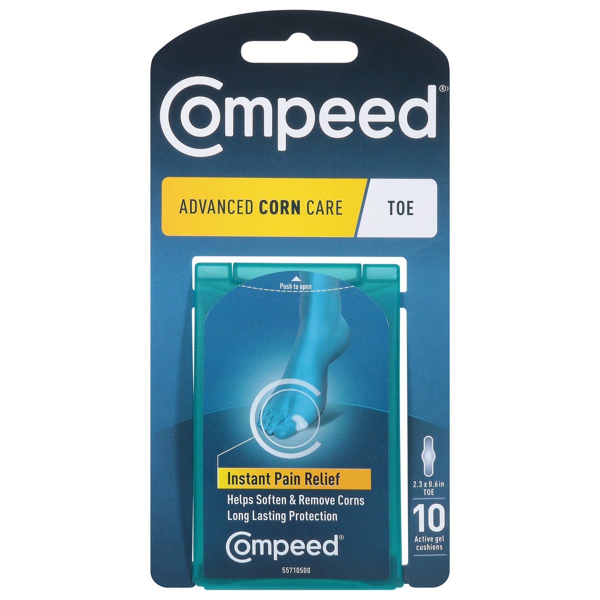 slide 9 of 9, Compeed Toe Instant Pain Relief Active Gel Cushions 10 ea, 10 ct