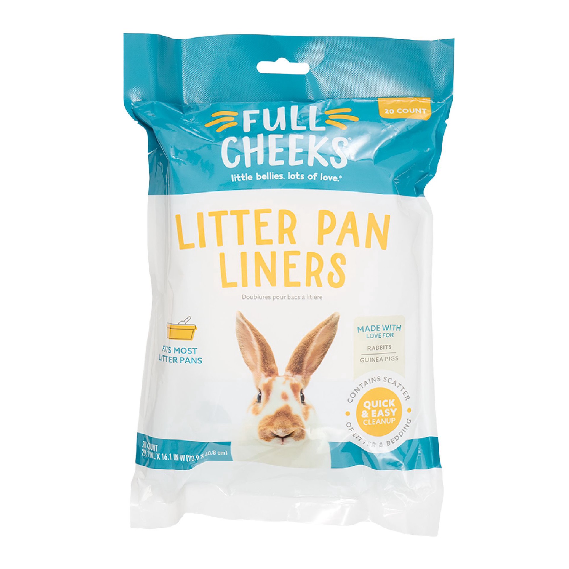 slide 1 of 1, Full Cheeks™ Litter Pan Liners 20 Count, 1 ct