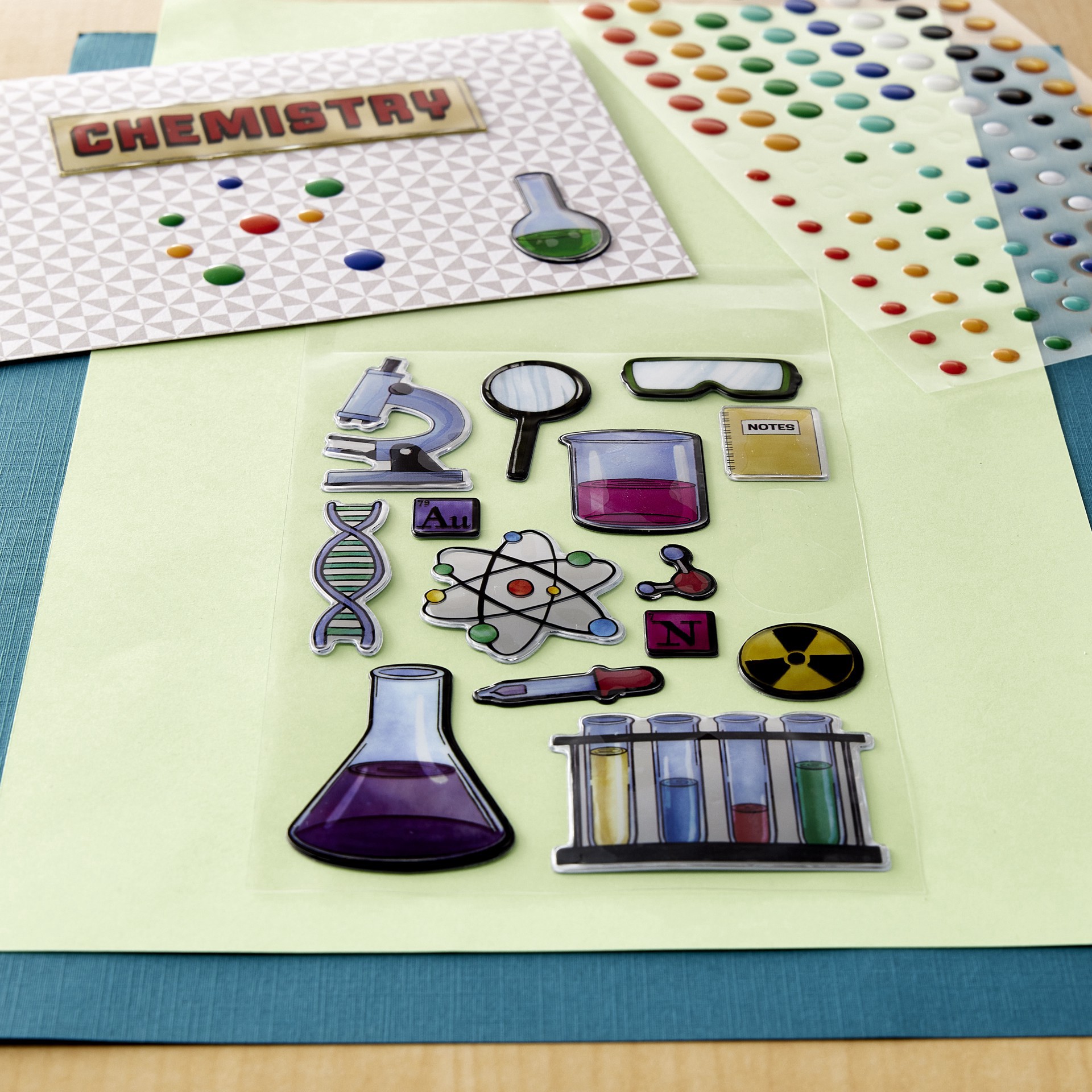 slide 2 of 4, Chemistry Stickers By Recollections, 3.87 in x 7 in