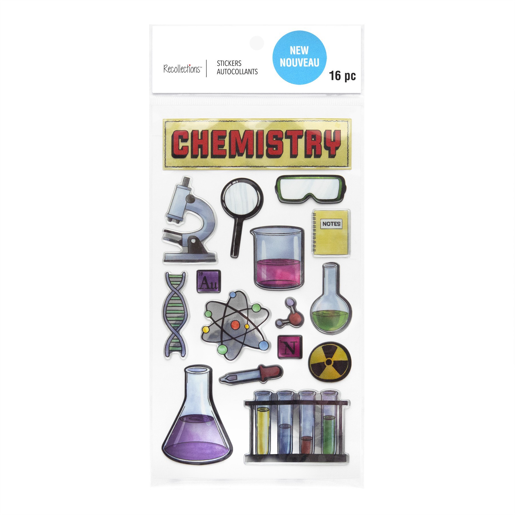 slide 3 of 4, Chemistry Stickers By Recollections, 3.87 in x 7 in