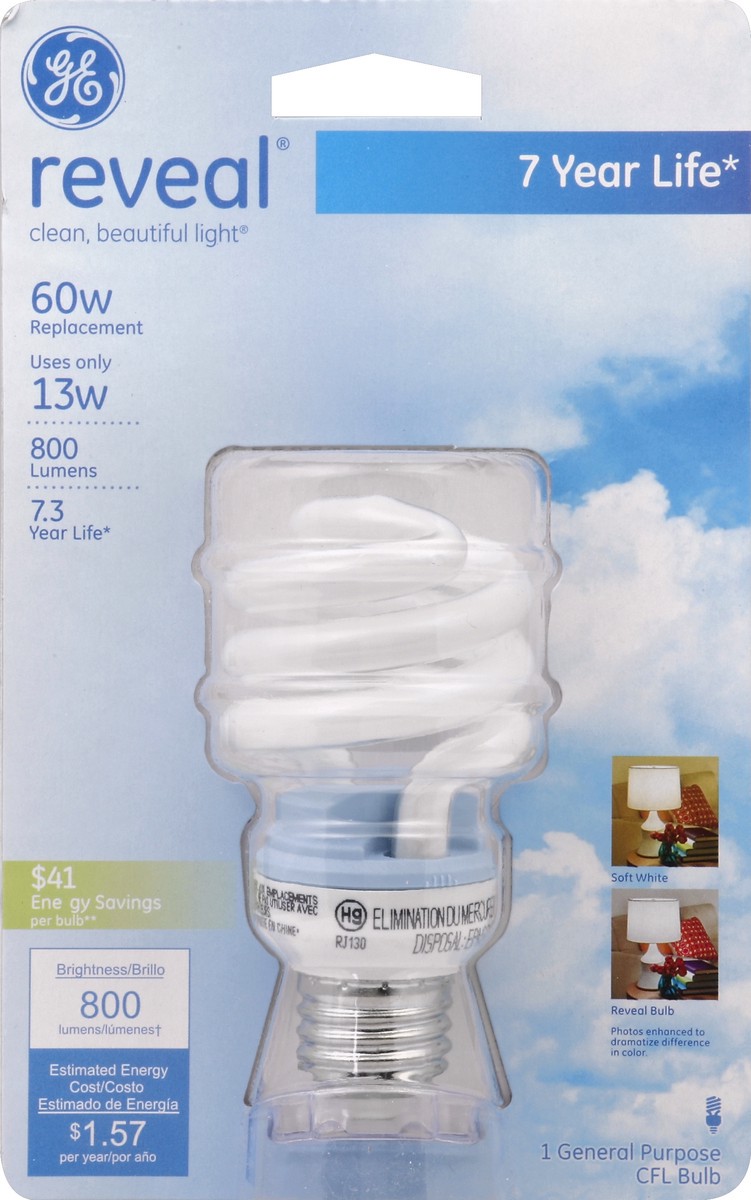 slide 2 of 2, GE Light Bulb 1 ea, 1 ea