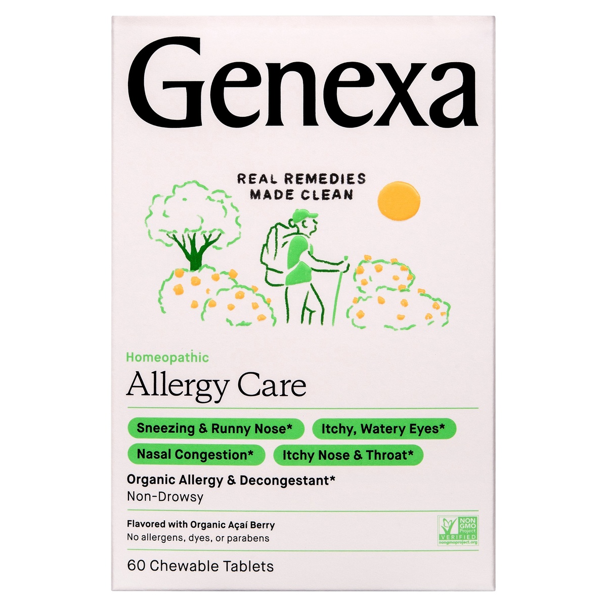 slide 1 of 1, Genexa Allergy Care, 60 ct
