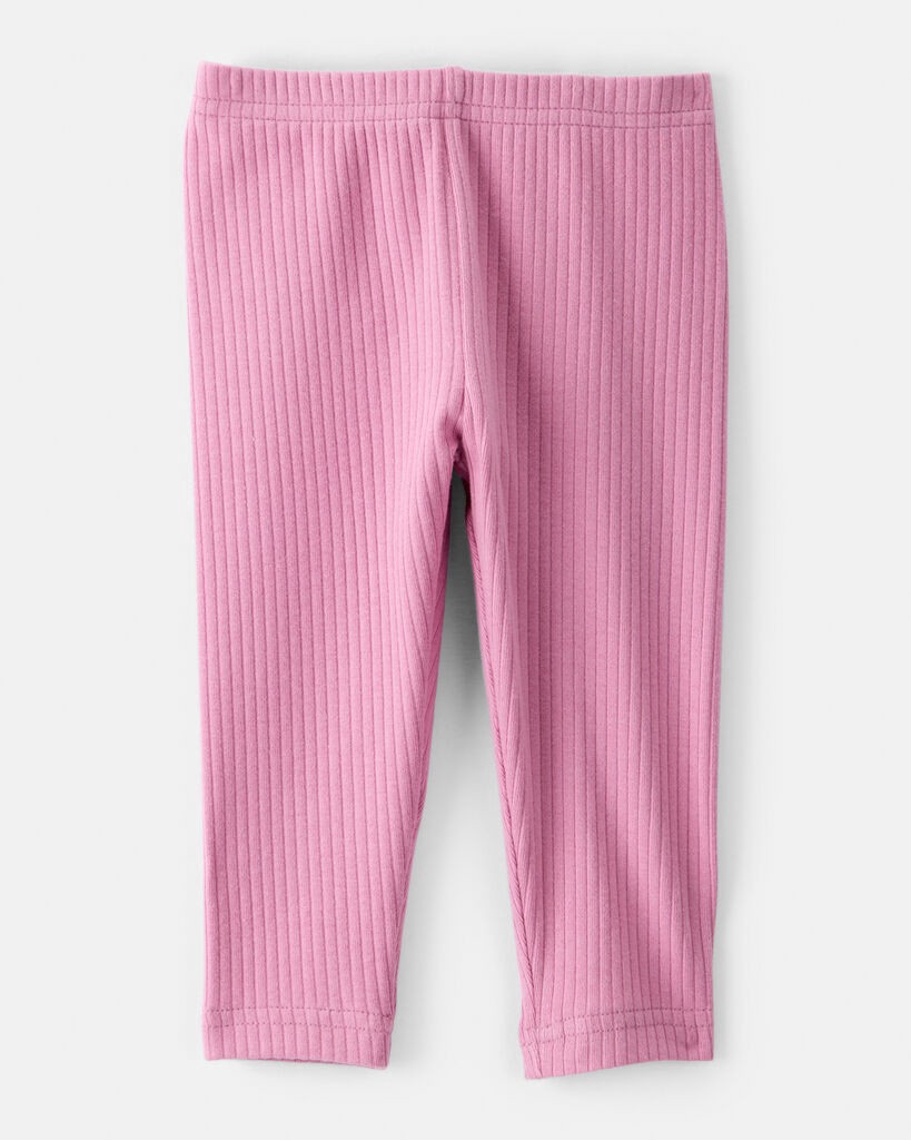 slide 3 of 3, Carter's Baby Girl Cotton Ribbed Stretch Leggings - Purple Purple 12M, 1 ct