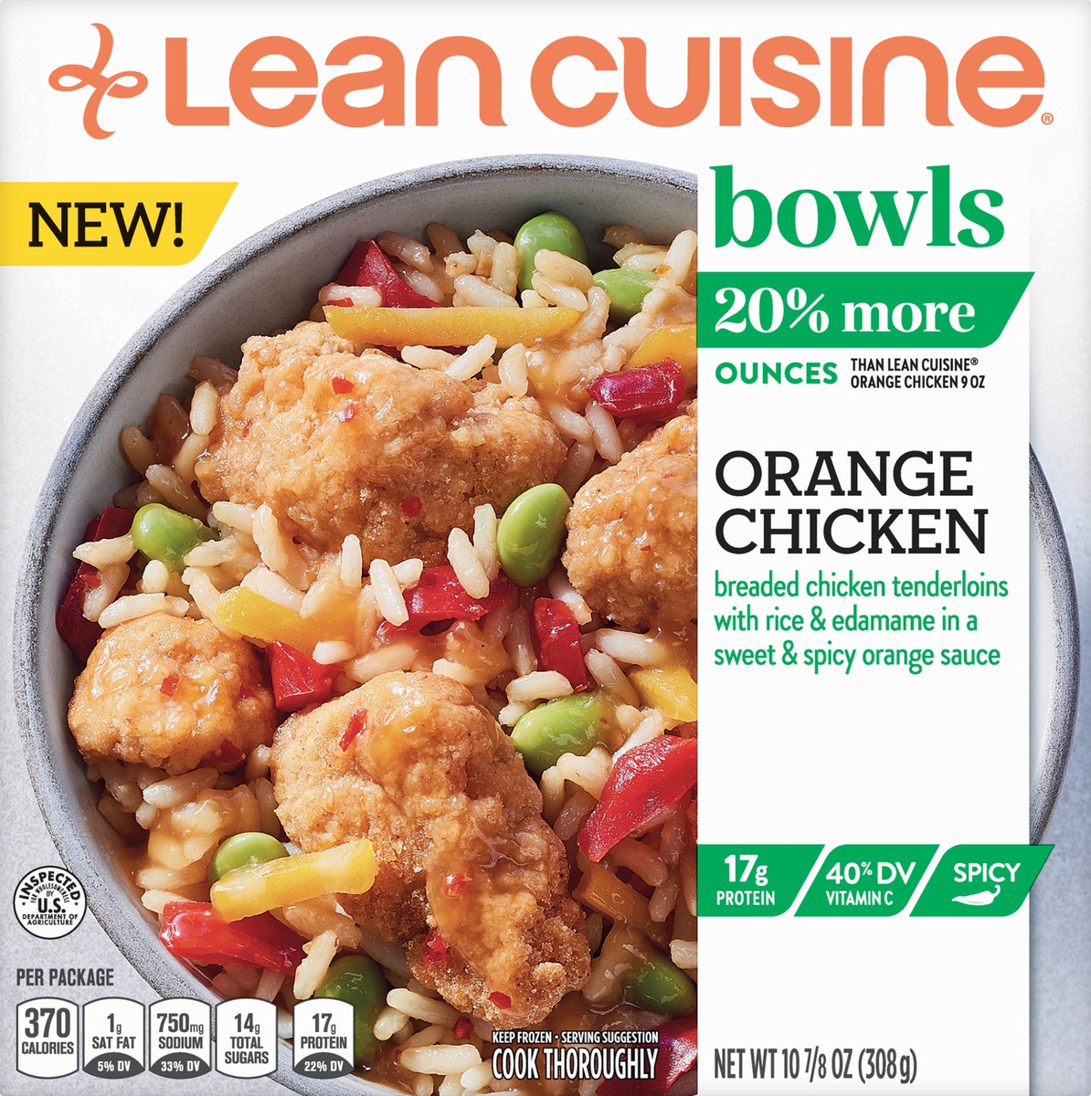 slide 6 of 8, Life Cuisine Lean Cuisine Frozen Meal Orange Chicken, Balance Bowls Microwave Meal, Frozen Orange Chicken Dinner, Frozen Dinner for One, 10.88 oz