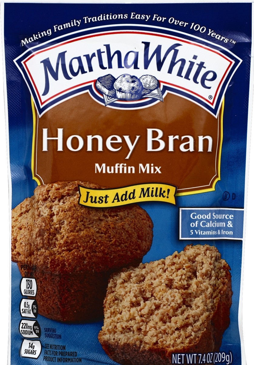 slide 1 of 8, Martha White Honey Bran Muffin Mix, 7.4 oz