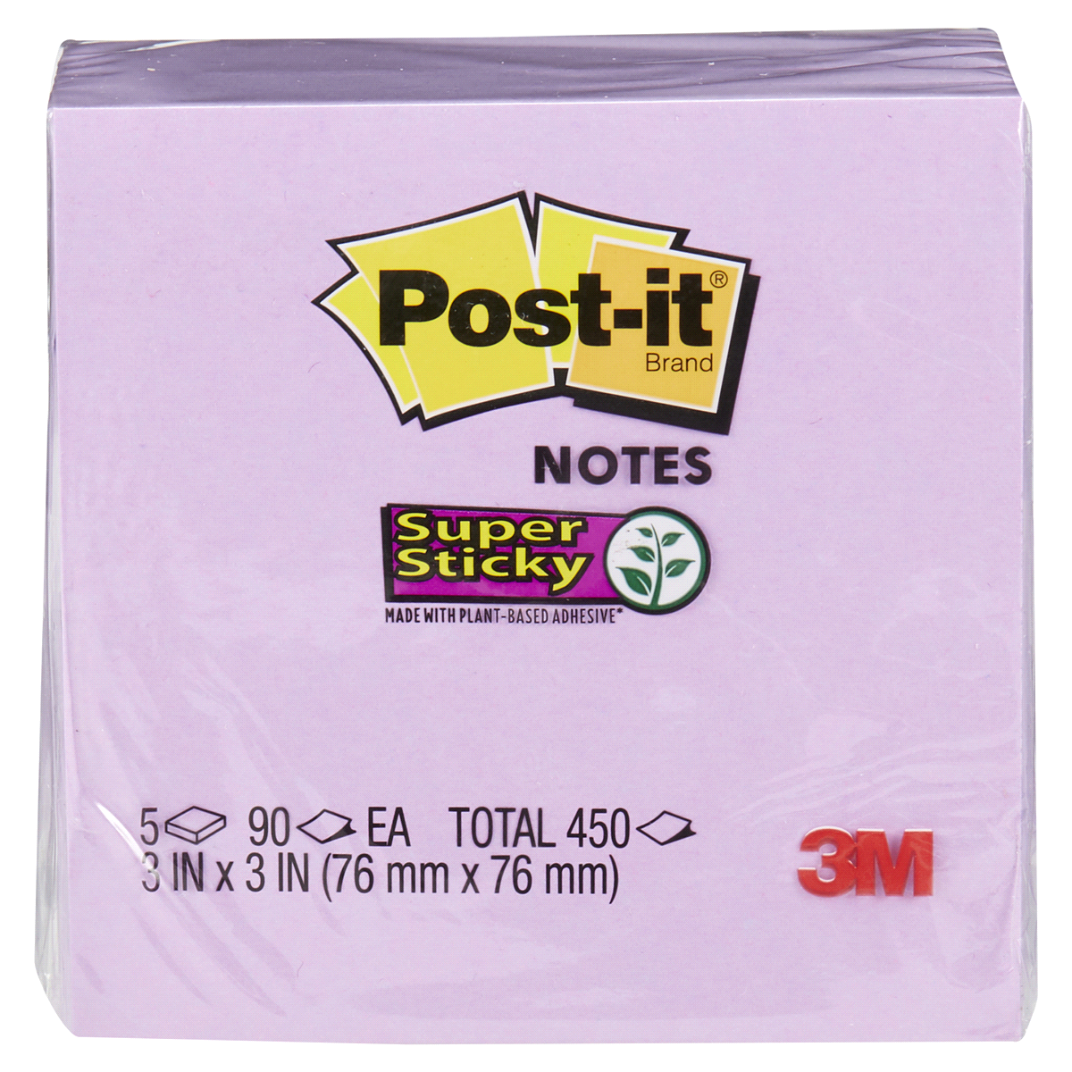 slide 1 of 1, Post-it Super Sticky Notes Mulberry, 5 ct