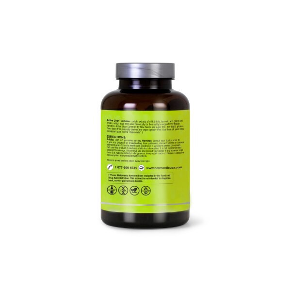 slide 4 of 5, New Nordic Active Liver Vegan Gummies - Peach/Mango - 60 Gummies, 60 ct