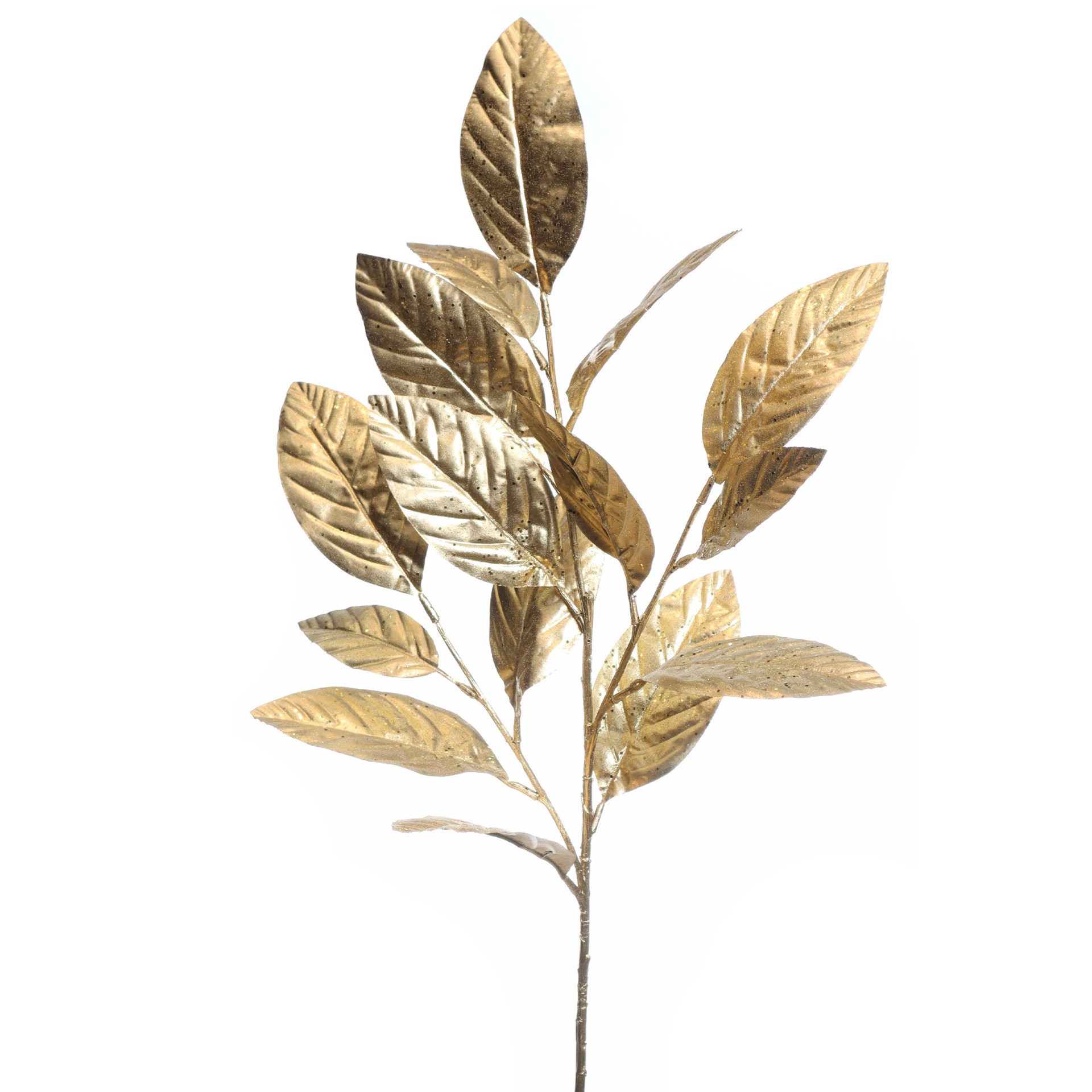 slide 3 of 3, 32.5" Gold Metallic Magnolia Leaves Stem By Ashland, 6.5 in x 5 in x 32.5 in