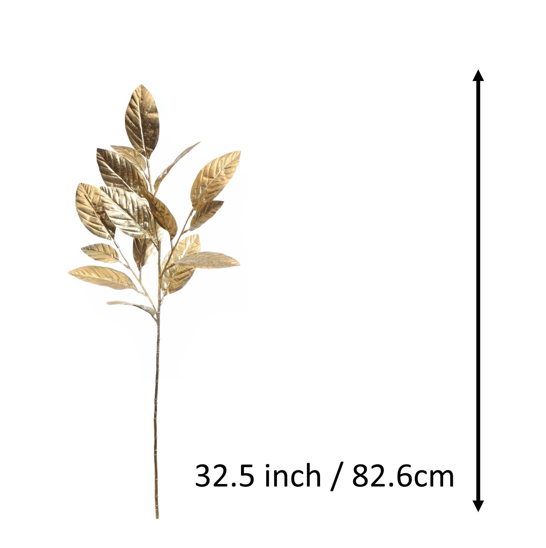 slide 2 of 3, 32.5" Gold Metallic Magnolia Leaves Stem By Ashland, 6.5 in x 5 in x 32.5 in