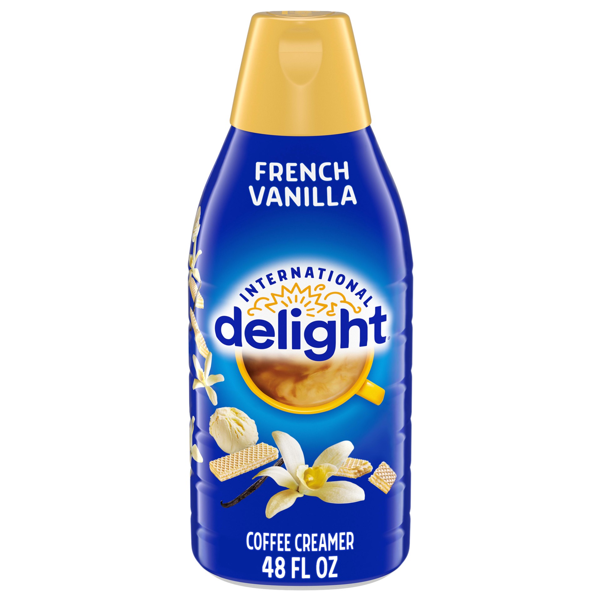 slide 1 of 5, International Delight Coffee Creamer, French Vanilla, Refrigerated Flavored Creamer, 48 FL OZ Bottle, 48 fl oz
