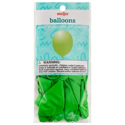 Meijer Helium Balloons, Lime Green, 20 Ct