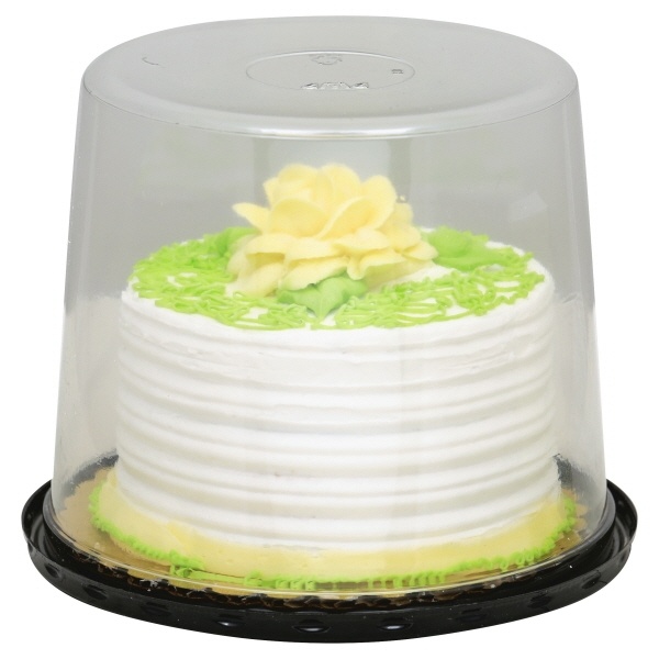 slide 1 of 1, Smart & Final 5 Inch White Cake With White Buttercream, 1 ct