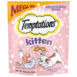 Temptations Kitten Salmon & Dairy Flavor Treats for Cats Mega 6.3 oz