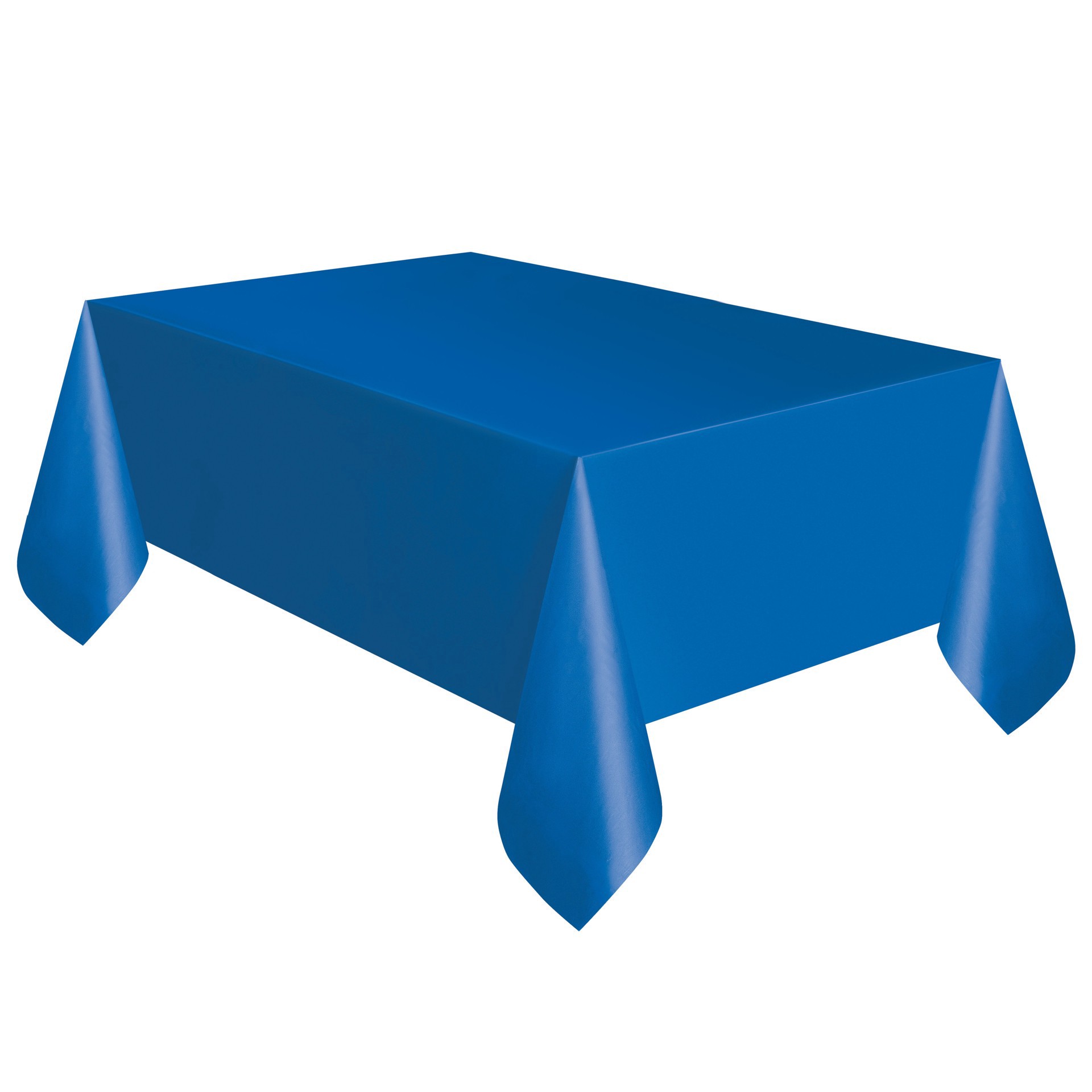 slide 1 of 1, Unique Industries Solid Blue Plastic Table Cover, 1 ct