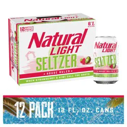 Natural Light House Rules Hard Seltzer, 12 Pack, 12 FL OZ Cans, 6% ABV