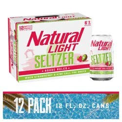 Natural Light House Rules Hard Seltzer, 12 Pack, 12 FL OZ Cans, 6% ABV