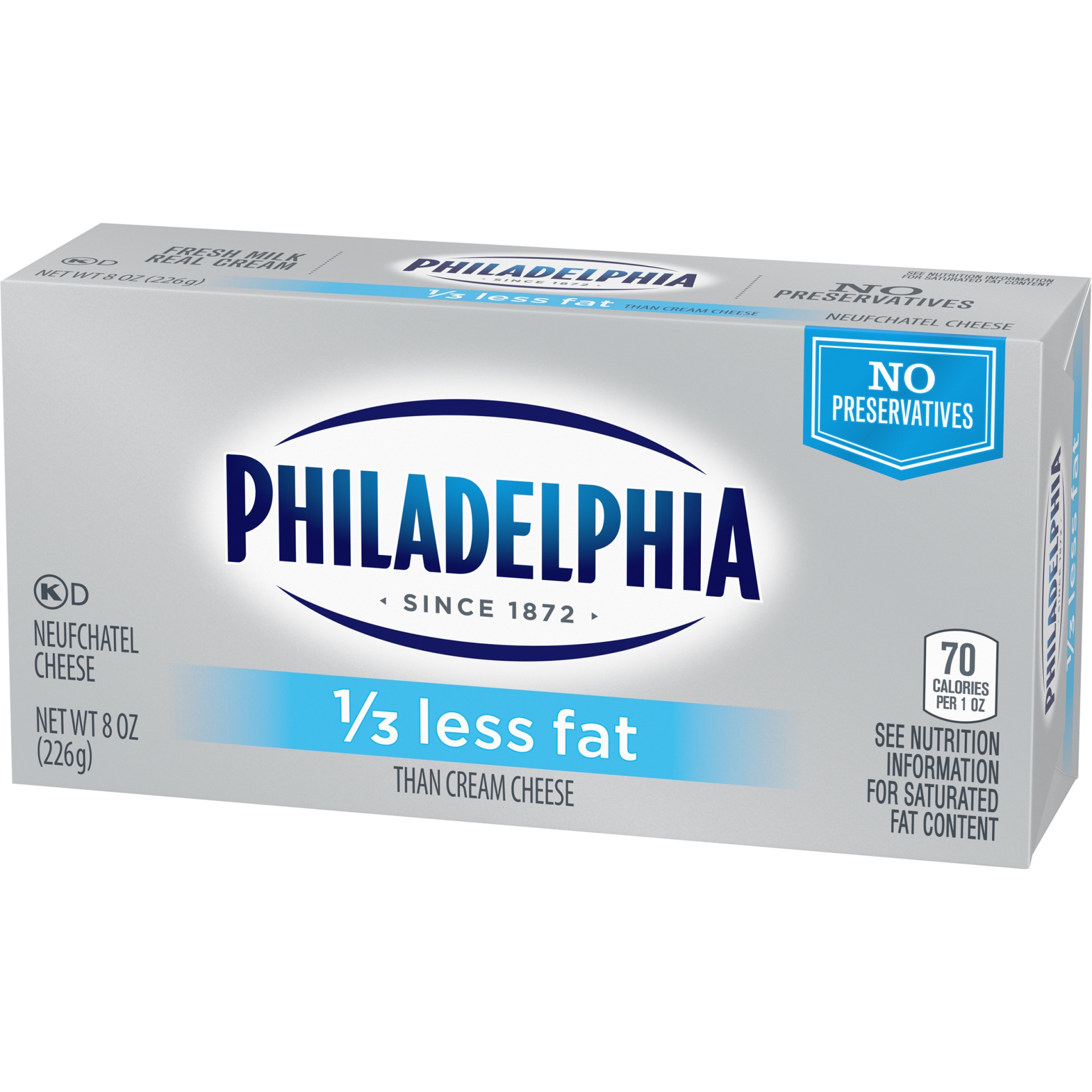 slide 10 of 13, Philadelphia Neufchatel Cheese with 1/3 Less Fat than Cream Cheese Brick, 8 oz
