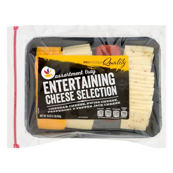 slide 1 of 1, Giant Assortment Tray Entertaining Cheese Selection, 16 oz