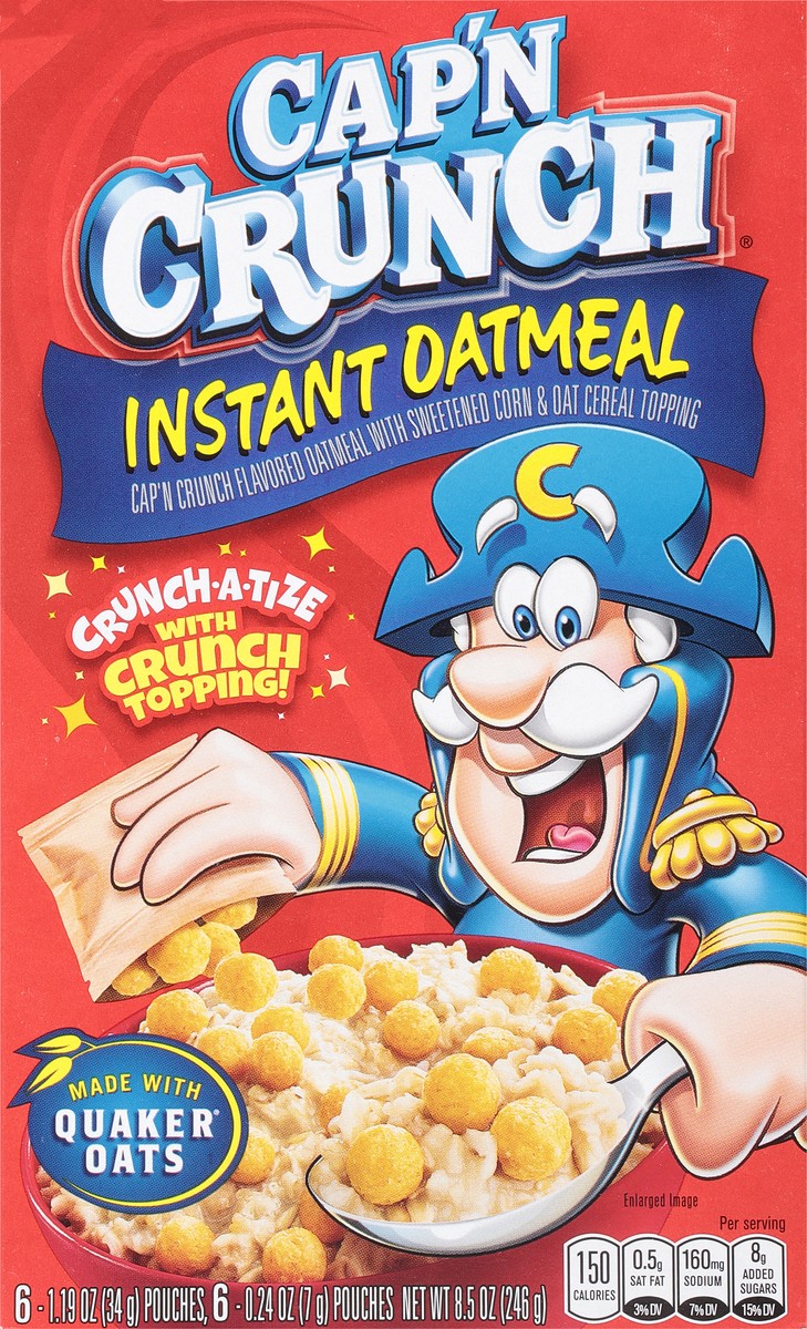 slide 10 of 11, Cap'n Crunch Oatmeal, 12 ct