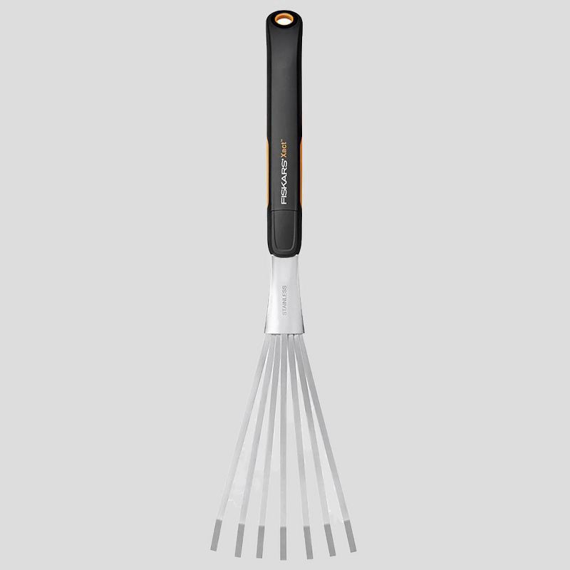 slide 2 of 3, Fiskars Xact Hand Rake Black, 1 ct