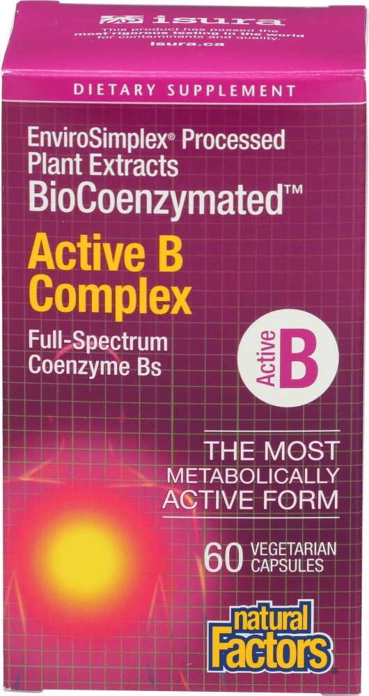 slide 1 of 1, Natural Factors Biocoenzymated Active B Complex, 60 ct