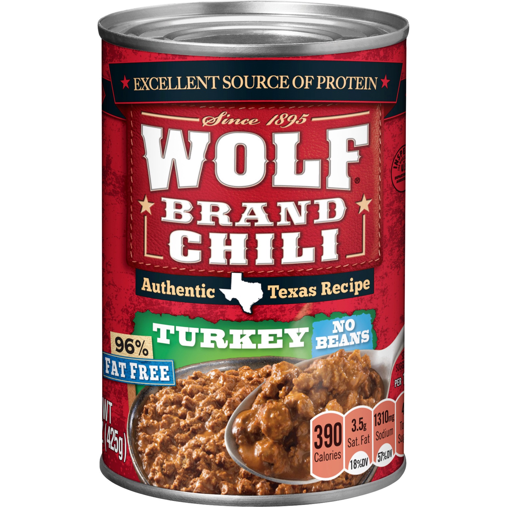 slide 1 of 1, Wolf Brand No Beans Turkey Chili 15 oz, 15 oz
