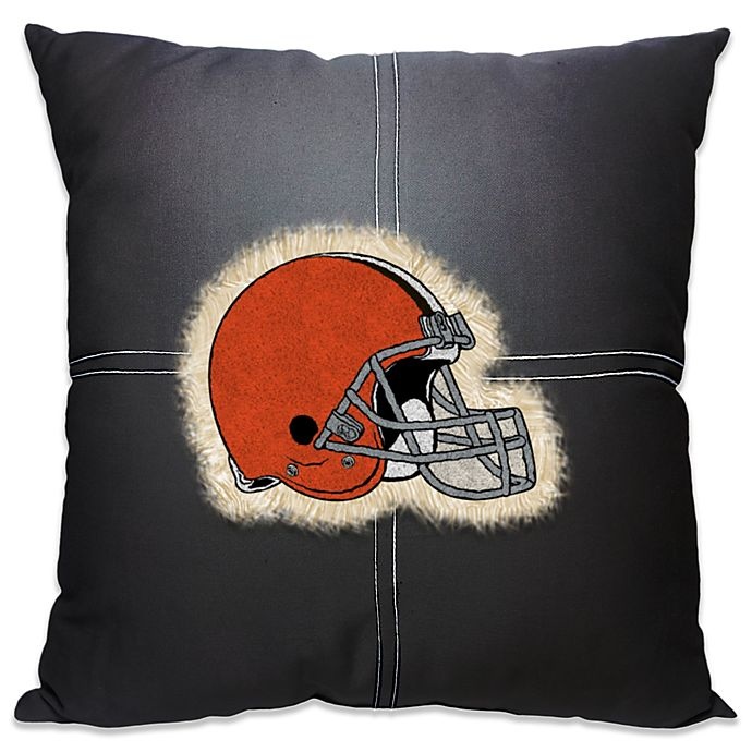 slide 1 of 1, NFL Cleveland Browns Letterman Throw Pillow, 18 in