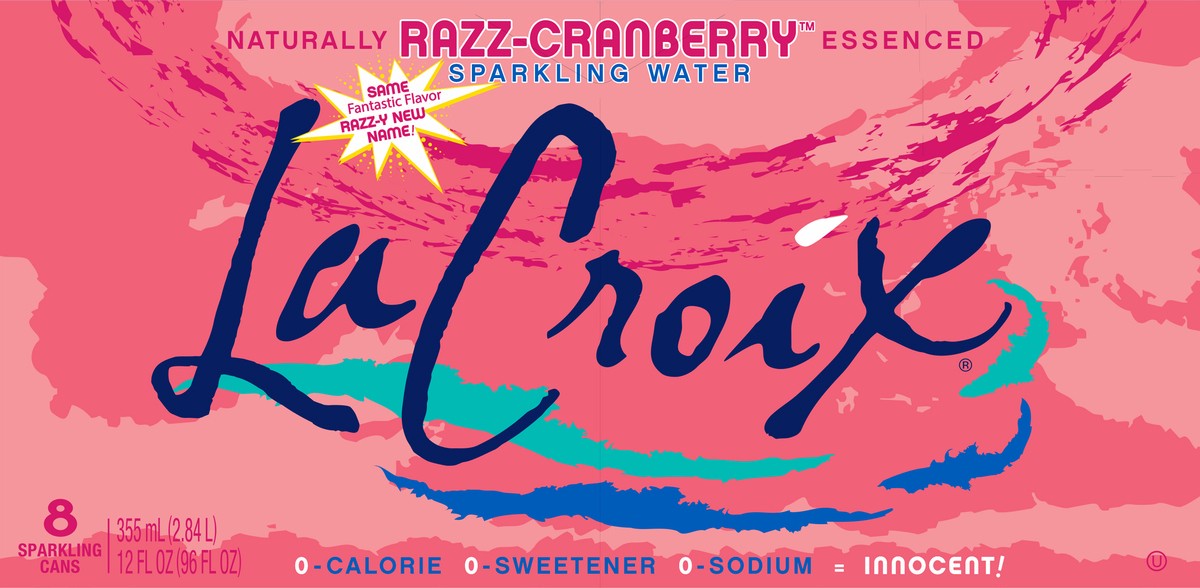 slide 5 of 7, La Croix Razz-Cranberry 8 Pack 12oz, 8 ct