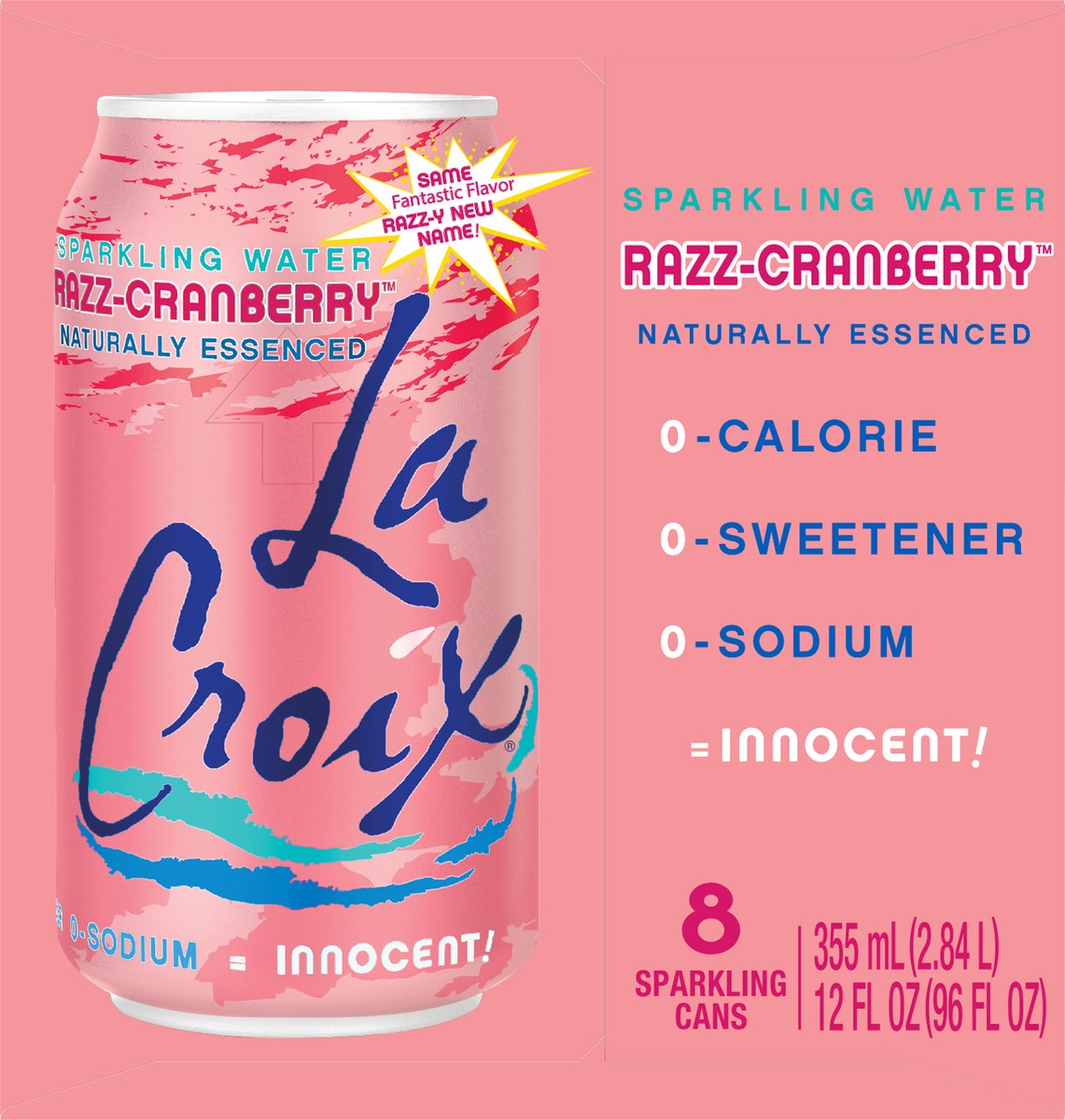 slide 7 of 7, La Croix Razz-Cranberry 8 Pack 12oz, 8 ct